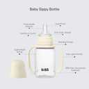 BIBS Sippy Bottle 150 ml Leak-Proof Toddler Cup with Easy-Grab Handles & Soft Silicone Spout BPA-Free Baby Training Cup - Blush