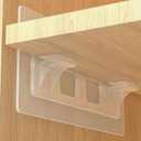 Adhesive Shelf Bracket, Self Adhesive Shelf Support Pegs, Punch Free Shelf Pins, Shelf Clips for Cabinet Clapboard, 8 Pack