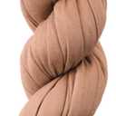 Toutacoo, Cotton Scarf, Chèche, Echarpe, crinkle soft scarf, light, fashion, solid, wrap, shawl, unisex, Plaited 100% Cotton (Count af 3, Camel)