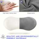 kasney Lumbar Support Pillow, Memory Foam Lumbar Pillow for Lower Back Pain Relief, Back Support Pillow for Office Chair, Car Seat - Dark Gray