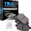 TRQ Rear Brake Pads Ceramic Compatible with 2018-2022 Tesla 3
