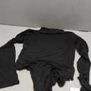 MANGOPOP Women's Mock Turtle Neck Long Sleeve Tops Bodysuit Jumpsuit (Large, Black)