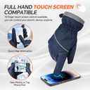 Winter Gloves Waterproof Windproof for Mens Women, Thermal Warm for Cold Weather, Grip Snow for Touch Screen Skiing Cycling Running Driving Snowboarding Fishing Outdoor