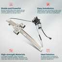 Power Window Regulator with and Motor Front Left Driver Side fits for 2005-2010 for Dodge Dakota 2006-2008 for Mitsubishi Raider 2011 for Ram Dakota 748-114 55359567AA
