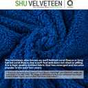 QUILTINA Shu Velveteen Warm Duvet Cover Set with 2 Pillowcases, King Size Coral Fleece Luxury Quilt Cover, Double Sided - Velvet and Sanded Fabric, Delicate Soft Fluffy, Blue, 104" x 90"