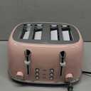 Mueller Retro Toaster 4 Slice with Extra Wide Slots Bagel, Defrost, and Cancel Function, 6 Browning Levels, Dual Independent Controls, Removable Crumb Tray and High Lift Levers, Pink