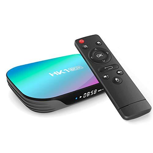 Xilibod Android 9.0 Smart TV Box HK1box 4GB 32GB Amlogic S905X3 64bit Quad Core Cortex A55 CPU G31 MP2 GPU 2.4G/5G Dual-Band WiFi 1000 DLAN Support BT