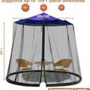 Patio Mosquito Netting - Mosquito net for Patio Garden and Outdoor Umbrellas with Adjustable Elastic Cord and Zipper Umbrella net