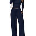 Trendy Queen Womens Two 2 Piece Matching Lounge Sets 2025 Early Fall Fashion Must Haves Y2K Workout Gym Clothes Comfy Airport Travel Vacation Luxury Outfits Sweatsuit Winter Clothing, M