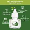 Scent Fill 100% Natural Eucalyptus Plug in Air Freshener, Scented Oil Refills, 2 Refills + Diffuser