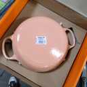 Le Creuset Enameled Cast Iron Signature Round Braiser with Glass Lid, 2.25 qt., Peche with Light Gold Knob