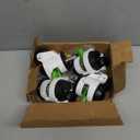 Heavy Duty Caster Wheels Set of 4, Leveling Stem Casters with Retractable Wheels 2200 Lbs Total Capacity, 1/2" & M12 Stem Sizes Adjustable with Ratchet Handle for Workbench, Machinery & Equipment