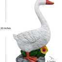 Joyful Porch Goose Statue Cygnus, Big Resin Garden Lawn Yard Dcor, Sculpture, 20 inches High Figurine, Duck, Indoor and Outdoor, by GGTown TM