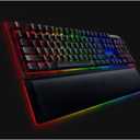 Razer Huntsman V2 Analog Gaming Keyboard: Adjustable Actuation via Analog Optical Switches - Rapid Trigger Mode - Chroma RGB Lighting - Magnetic Wrist Rest - Dedicated Media Keys & Dial - Black