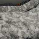 Dog Couch Bed for Large Dogs Cats Fluffy Calming Dog Bed Mat Washable Pet Couch Covers Protector for Sofa Removable Pet Sofa Beds for Bedroom with Anti-Slip Waterproof Back 45x37 Inch XL Size (Grey) (Marble Luxe Dark Grey)