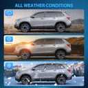 Nilight in-Channel Window Visors for Honda Pilot 2016-2022, Not Fit for Touring/Elite/Black Edition, Side Window Deflectors Rain Guards for Cars, Sleek Low Profile Design, Light Smoky Blue, 4PCS