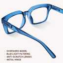 IBOANN Oversized Blue Light Glasses for Woman, Funky Fashion Glasses With Preppy Look, Reduce Screen Fatigue Computer Glasses