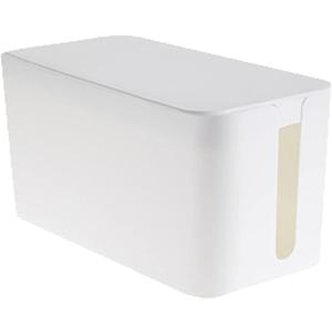 Cable Management Box,Cord Organizer Box for Home and Office System to Cover and Hide & Power Strips & Cords,Surge Protector (Small, White)