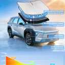 Windshield Sunshade for Toyota BZ4X 2023-2025 2026 Sun Shade Car Windshield Accessories Upgrade 4 Layers Blocks UV Rays Custom Fit BZ4X 240T Car Window Shades Front Windshield Keep Cool Foldable