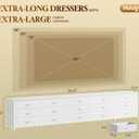 Huuger 94.5 Inch Extra Long Dresser for Bedroom, Large Dresser for Closet