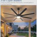 Fanbulous 72 Inch Large Ceiling Fans with Lights, Black Ceiling Fan with Remote Control, Dimmable, 3CCT, Quiet, Modern Ceiling fan For Living Room, Bedroom, Kitchen, Patio, Outdoor