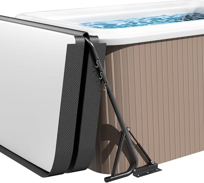 Utheer Hydraulic Hot Tub Cover Lift, No-Drill Heavy Duty Floor Stand