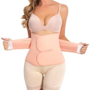 Trendyline Postpartum Essentials: Postpartum Belly Band - C Section Postpartum Belly Wrap - Recovery Belly Support Abdominal Binder Post Surgery Girdle Pink (Small)
