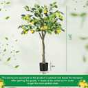 Jexine 2 Pack Artificial Lemon Tree 3 ft Tall Fake Plant Pre Potted Faux Lemon Tree Realistic Fruits for Indoor Home Decor Office Living Room