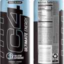 C4 Ultimate Sugar Free Energy Drink 16oz (Pack of 12) | Arctic Snow Cone | Pre Workout Performance Drink with No Artificial Colors or Dyes