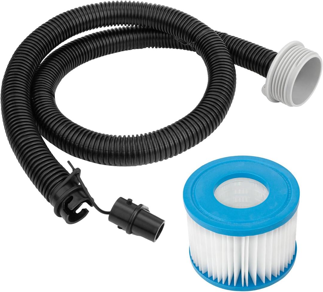 Spa Hot Tub Air Inflation Hose P6931 & Hot Tub Filter Cartridge Replacement for Intex, Coleman, Best-way Portable Spa Pump, Hot Tub Replacement Parts