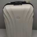 BAGSMART Carry On Luggage 22x14x9 Airline Approved with TSA Lock, Expandable Hard Shell Suitcase with Spinner Wheels, Lightweight 20 Inch Travel Rolling Carry-On Luggage, Off White