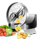 Anatole Commercial Vegetable Slicer Stainless Steel for Tomato Onion Potato Lime 0-0.5'' Thickness Adjustable Manual Fruit Cutter with 6 Suction Cups