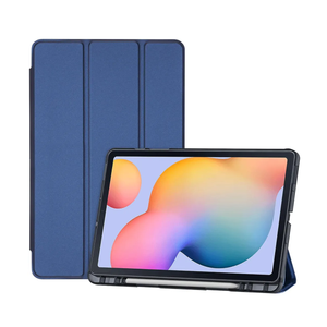ProCase Cover for Galaxy Tab S6 Lite 10.4 Case 2024 2022 2020 with S Pen Holder(SM-P620/P625/P613/P619/P615/P610), Trifold Stand Folio Soft TPU Translucent Back Cover Support Auto Wake/Sleep -SkyBlue