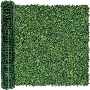 Artificial Boxwood Roll,60"x 128" (53.5 SQFT) 4-Layer Leaf UV-Anti Faux Ivy Privacy Fence Screen Greenery Backdrop Vine Panel for Outdoor, Indoor, Garden, Backyard and Decor