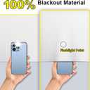 FADOTY Cuttable Blackout Shades Fabric Sheet, Blackout Curtains for Bedroom, Portable 100% Black Out Window Cover Film, No Drill Window Blinds, Sun Heat Light Blocker for Travel Media Dorm, 57'' W
