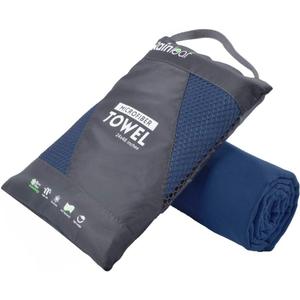 Rainleaf Microfiber Towel Perfect Travel & Gym & Camping Towel. Quick Dry - Super Absorbent - Ultra Compact - Lightweight. Suitable for Trip, Beach, Shower, Backpacking, Pool (48.00" x 24.00", Navy Blue)