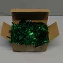 50FT Christmas Tinsel Garland, Green Thick Metallic Twist Garland for Xmas Tree, Holiday Party Decorations, Shiny & Flexible Indoor Outdoor Festive Streamers for Mantel, Stairs & DIY Crafts