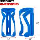 Pro-Bike Tool Bike Water Bottle Cage - Nylon & Glass Fiber - Lightweight 46g - Secure Retention - Fits 20-32 oz Bottle - Quick Install with Stainless Steel Bolts - Blue - Road & Mountain Bikes
