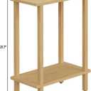 TUTOTAK Small Side Table, Narrow End Table, Skinny Sofa Table, Slim Nightstand, Couch Table, Living Room, Bed Room, Natural TB01BN062