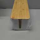 2 Pack Large Cable Management Box  Wooden Style Cord Organizer and Cover for TV Wires, Computer, Router, USB Hub and Under Desk Power Strip  Safe ABS Material and Baby-Pets Proof Lock (White)