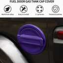 for JL Fuel Filler Door Gas Tank Cap Cover Fit for 2018-2026 Jeep Wrangler JL & Unlimited Sport Rubicon Sahara 2/4 Door, Aluminum Fuel Door Exterior Accessories(Purple)