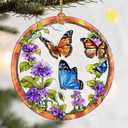 Christmas Ornaments, Dodosky 2.8in Ceramic Xmas Decor, Christmas Tree Ornaments, Xmas Decorations for Tree, Holiday Ornament, Gift Ideas, Butterfly Gifts, Gifts for Women, Men, Butterfly Lovers