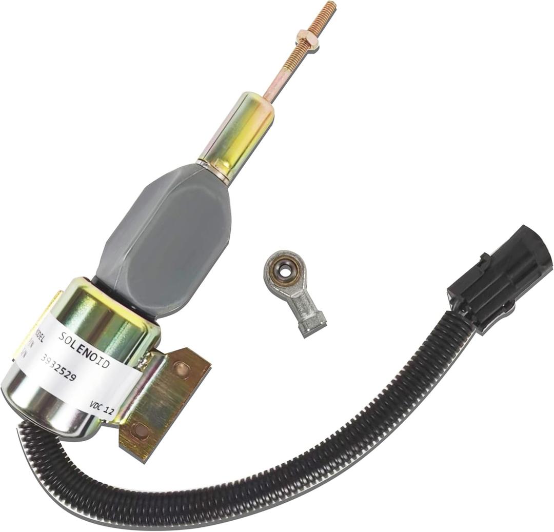 3932529 Fuel Shut Off Solenoid 3930658 3935431 SA475612 J932529,Compatible with Cummins Diesel Engine 6BT5.9 4BT5.9,12V