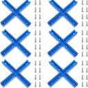 Zonon 6 Pack T Track Intersection Kit with Wood Screws T Tracks for Woodworking Intersection Kit, 3 Inch Double Cut Profile Universal T Rail Track with Predrilled Mounting Holes Woodworking Tools