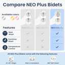 LUXE Bidet NEO 320 Plus - Warm Water, Dual Nozzle, Non-Electric Bidet Attachment for Toilet Seat, Patented Slide-In Install, 360 Self-Clean, EZ-Lift to Clean, Feminine & Rear Wash (Chrome)
