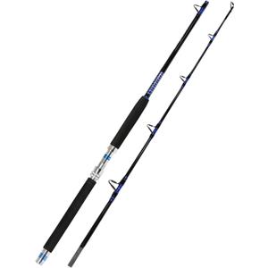 Fiblink 1-Piece/ 2-Piece Saltwater Offshore Trolling Rod Big Game Rod Conventional Boat Fishing Pole (2-Piece, 8' - 30-50lbs)