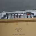 ClawJaw Pet Gate Easy Walk Thru Dog Fence Gate with Pet Door for Stairs Doorways House, Auto Close, Easy Install Pressure Mounted Pet Gates for Doorways, Black