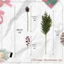 20-Piece Set 24" Artificial Norfolk Pine Branches - Christmas Decorations - Faux Christmas Greenary - Faux Norfolk Pine Stems for DIY Crafts Garland Wreath Home Decor- Free LED String Lights