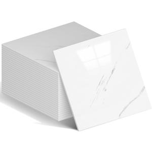 WAPANE Peel and Stick Tile Shower Waterproof Marble Tiles Wall Panels, 11.8"x11.8" Self-Adhesive Backsplash Tile, 10 Pack