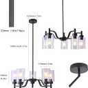 BOZO Black Farmhouse Chandeliers for Dining Room Light Fixtures Over Table